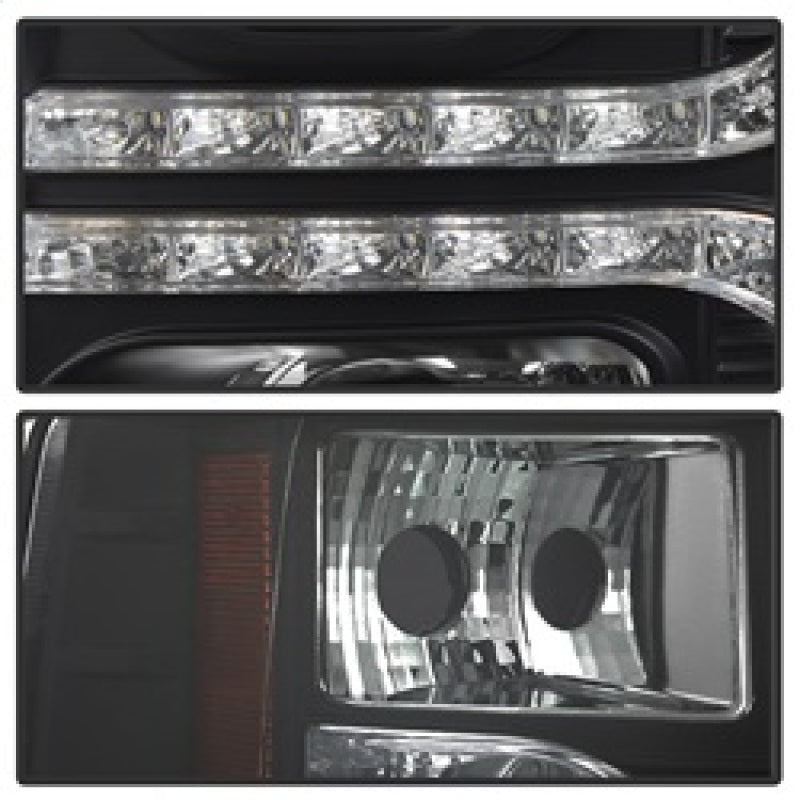 Spyder Chevy Silverado 1500 07-13 V2 Projector Headlights - LED DRL - Black PRO-YD-CS07V2-DRL-BK-Headlights-Deviate Dezigns (DV8DZ9)