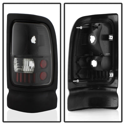 Xtune Dodge Ram 1500/2500/3500 94-01 Euro Style Tail Lights Black ALT-ON-DRAM94-BK-Tail Lights-Deviate Dezigns (DV8DZ9)