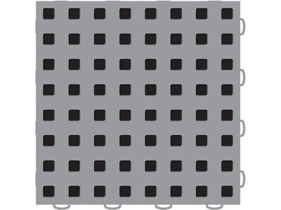 WeatherTech TechFloor - 12in X 12in Tiles - Grey/Black **Order in Qtys of 10-Tools-Deviate Dezigns (DV8DZ9)