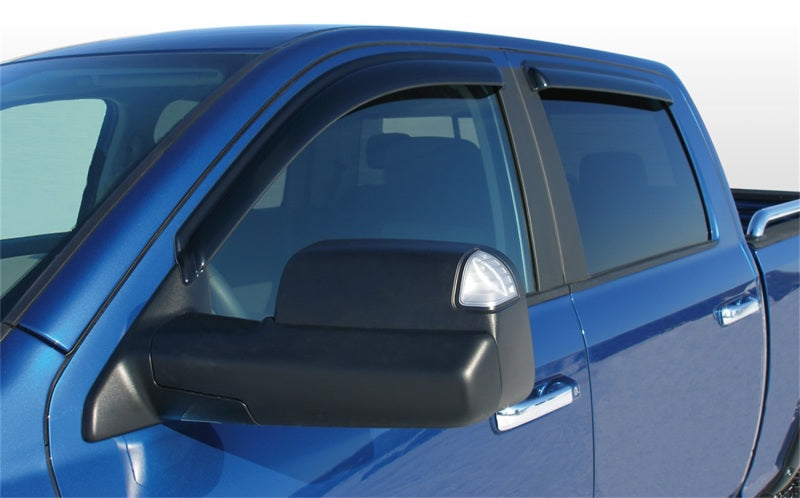 Stampede 2009-2018 Dodge Ram 1500 Crew Cab Pickup Tape-Onz Sidewind Deflector 4pc - Smoke-Wind Deflectors-Deviate Dezigns (DV8DZ9)