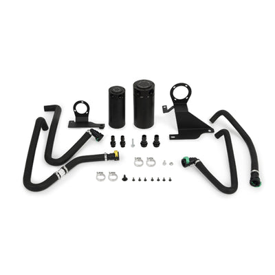 Mishimoto 11-14 Ford F-150 EcoBoost 3.5L Baffled Oil Catch Can Kit - Black-Oil Catch Cans-Deviate Dezigns (DV8DZ9)