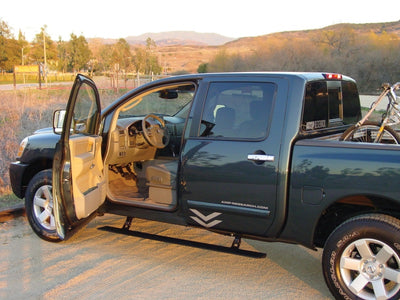 AMP Research 2004-2015 Nissan Titan Crew/King Cabs PowerStep - Black-Running Boards-Deviate Dezigns (DV8DZ9)