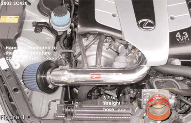 Injen 01-03 Lexus GS430/LS430/SC430 V8 4.3L Black IS Short Ram Cold Air Intake-Cold Air Intakes-Deviate Dezigns (DV8DZ9)