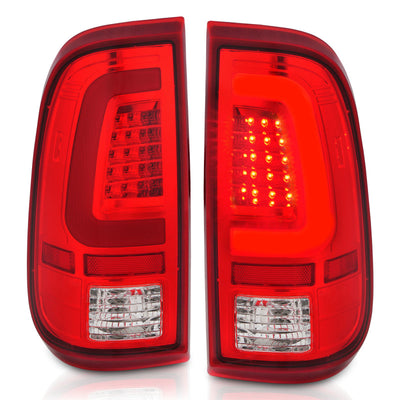 ANZO 2008-2016 Ford F-250 LED Taillights Chrome Housing Red/Clear Lens (Pair)-Tail Lights-Deviate Dezigns (DV8DZ9)