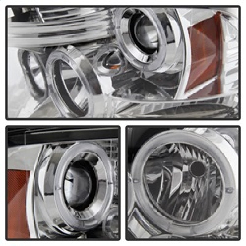 Spyder Dodge Ram 1500 09-14 10-14 Projector Headlights Halogen- LED Halo LED - Chrm PRO-YD-DR09-HL-C-Headlights-Deviate Dezigns (DV8DZ9)