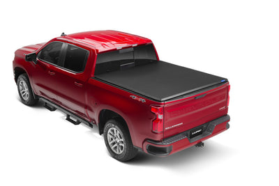 Lund 19-23 Chevrolet Silverado 1500 (5.5ft. Bed) Genesis Tri-Fold Tonneau Cover - Black-Tonneau Covers - Soft Fold-Deviate Dezigns (DV8DZ9)