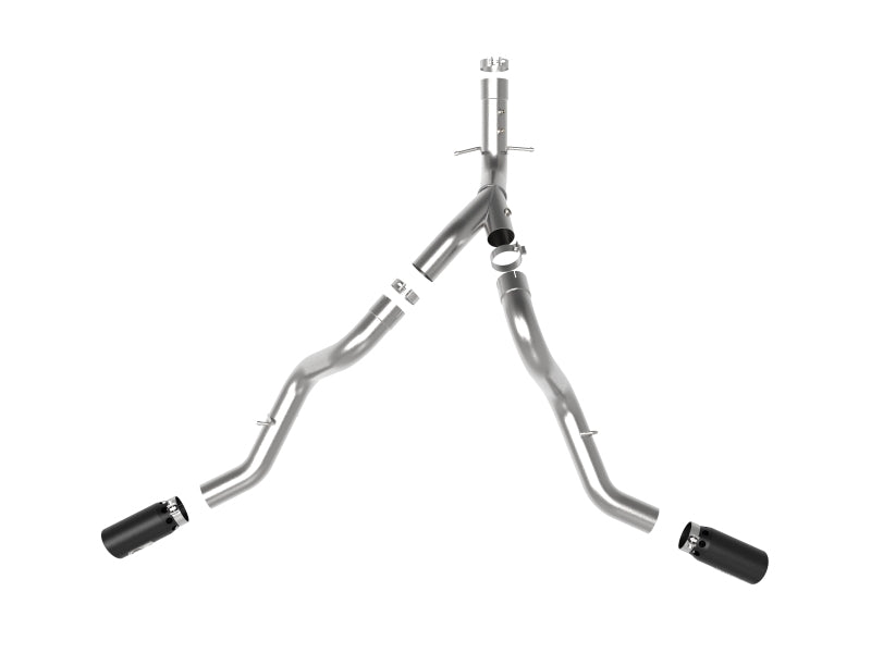 aFe Large Bore-HD 4in 409SS DPF-Back Exhaust System w/Black Tip 20 GM Diesel Trucks V8-6.6L (td) L5P-DPF Back-Deviate Dezigns (DV8DZ9)