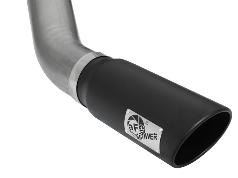 aFe MACHForce XP Exhaust Large Bore 5in DPF-Back SS 13-15 Dodge Trucks L6-6.7L (td) *Black Tip-DPF Back-Deviate Dezigns (DV8DZ9)