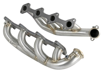 aFe Twisted Steel 1.75-2in 304 SS Headers 03-07 Ford Diesel Trucks V8-6.0L (td)-Headers & Manifolds-Deviate Dezigns (DV8DZ9)