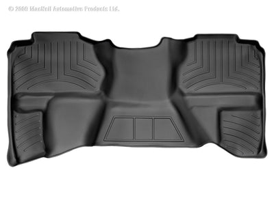 WeatherTech 07-13 Chevrolet Silverado Extended Cab Rear FloorLiner - Black-Floor Mats - Rubber-Deviate Dezigns (DV8DZ9)