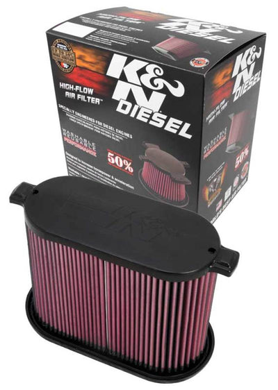 K&N 08-10 Ford F250 Super Duty 6.4L Drop In Air Filter-Air Filters - Drop In-Deviate Dezigns (DV8DZ9)