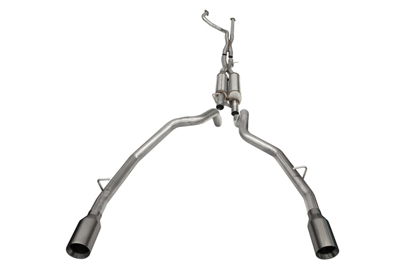 Corsa 21-22 Dodge Ram TRX Crew Cab Xtreme Catback Exhaust Dual Rear Gunmetal Tip-Catback-Deviate Dezigns (DV8DZ9)