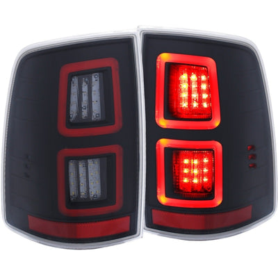 ANZO LED Black 13-17 Dodge Ram 1500/2500/3500 LED Taillights Black-Tail Lights-Deviate Dezigns (DV8DZ9)