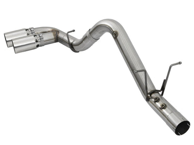 aFe Victory Series 4in 409-SS DPF-Back Exhaust w/ Dual Polished Tips 2017 GM Duramax V8-6.6L(td) L5P-DPF Back-Deviate Dezigns (DV8DZ9)