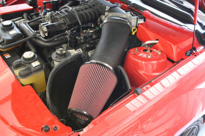 JLT 07-09 Ford Mustang GT500 Super Big Air Kit - Red Filter (For Kenne Bell 75mm TB 800+HP)Tune Req-Cold Air Intakes-Deviate Dezigns (DV8DZ9)