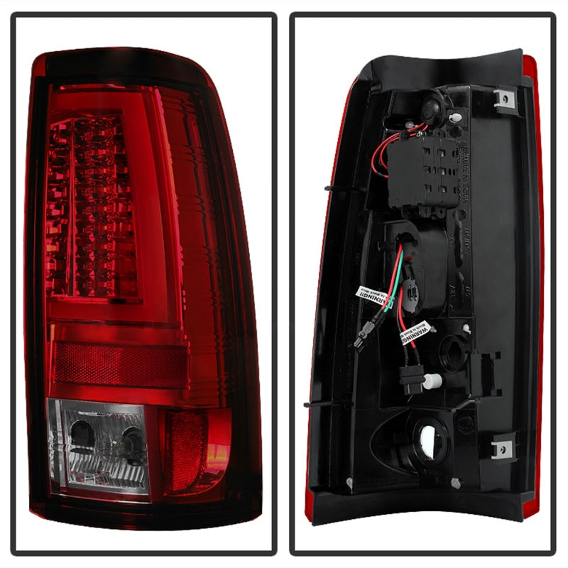 Spyder Chevy Silverado 1500/2500 03-06 Version 2 LED Tail Lights - Red Smoke ALT-YD-CS03V2-LED-RS-Tail Lights-Deviate Dezigns (DV8DZ9)