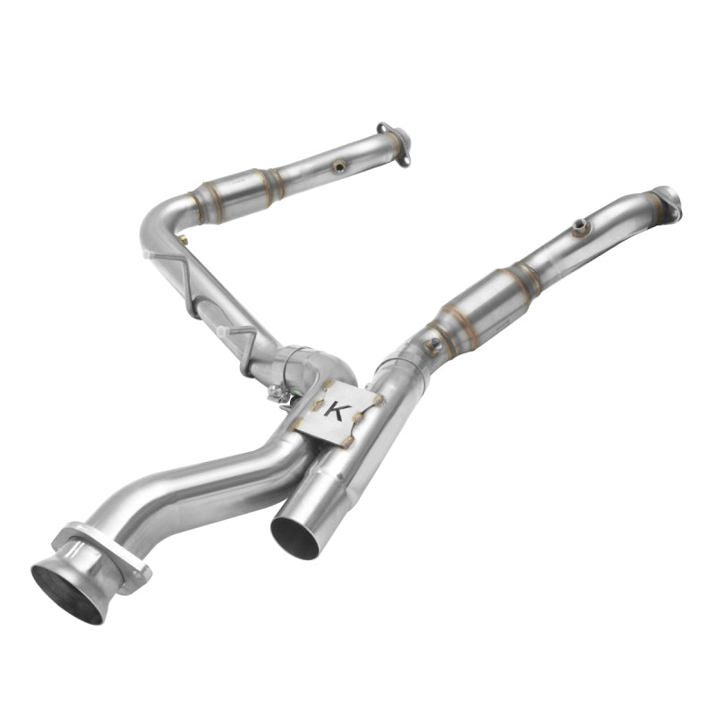 Kooks 17-19 Ford F150 Raptor EcoBoost 3.5L V6 3in Stainless GREEN Catted Turbo Down Pipes-Connecting Pipes-Deviate Dezigns (DV8DZ9)