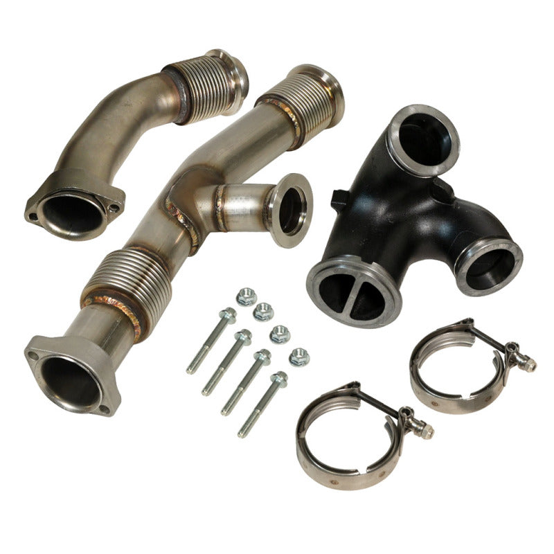 BD Diesel UpPipe Kit - Ford 03-04.5 6.0L Powerstroke w/EGR Connector-Connecting Pipes-Deviate Dezigns (DV8DZ9)