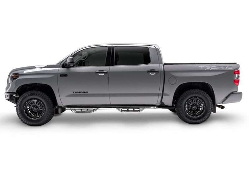 N-Fab Podium SS 2019 Chevy/GMC 1500 Crew Cab - Cab Length - Polished Stainless - 3in-Side Steps-Deviate Dezigns (DV8DZ9)