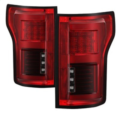 Spyder 15-18 Ford F-150 LED Tail Lights (w/Blind Spot) - Red Clear (ALT-YD-FF15015BS-LBLED-RC)-Tail Lights-Deviate Dezigns (DV8DZ9)