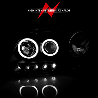 ANZO 1997-2003 Ford F-150 Projector Headlights w/ Halo Black (CCFL)-Headlights-Deviate Dezigns (DV8DZ9)