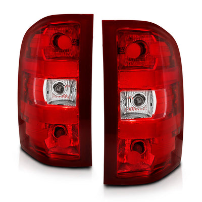 ANZO 2007-2013 Chevy Silverado Taillight Red/Clear Lens (OE Replacement)-Tail Lights-Deviate Dezigns (DV8DZ9)