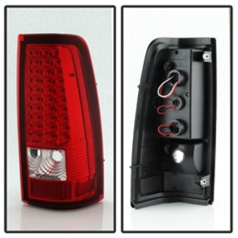 Xtune Chevy Silverado 1500/2500/3500 03-06 LED Tail Lights Red Clear ALT-ON-CS03-LED-RC-Tail Lights-Deviate Dezigns (DV8DZ9)