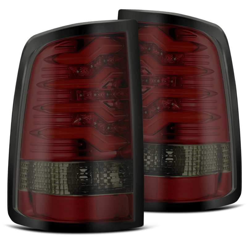 AlphaRex 09-18 Dodge Ram 1500 PRO-Series LED Tail Lights Red Smoke-Tail Lights-Deviate Dezigns (DV8DZ9)