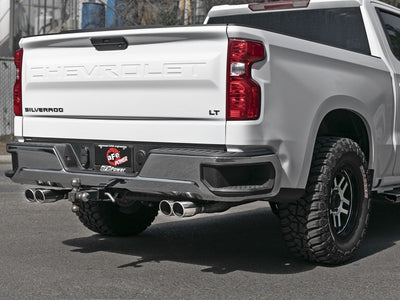 aFe Gemini XV 3in 304 SS Cat-Back Exhaust w/ Cutout 19-21 GM Silverado/Sierra 1500 V8- w/ Black Tips-Catback-Deviate Dezigns (DV8DZ9)