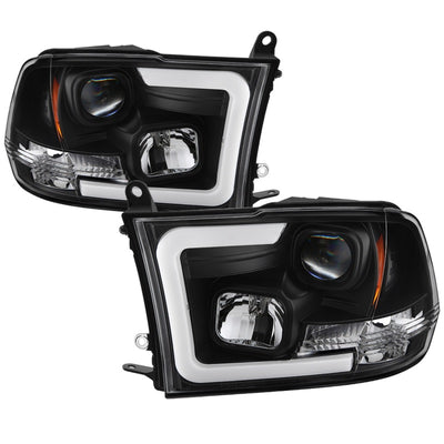 Spyder 09-16 Dodge Ram 1500 Version 2 Headlights Light Bar DRL Black PRO-YD-DR09V2-LBDRL-BK-Headlights-Deviate Dezigns (DV8DZ9)