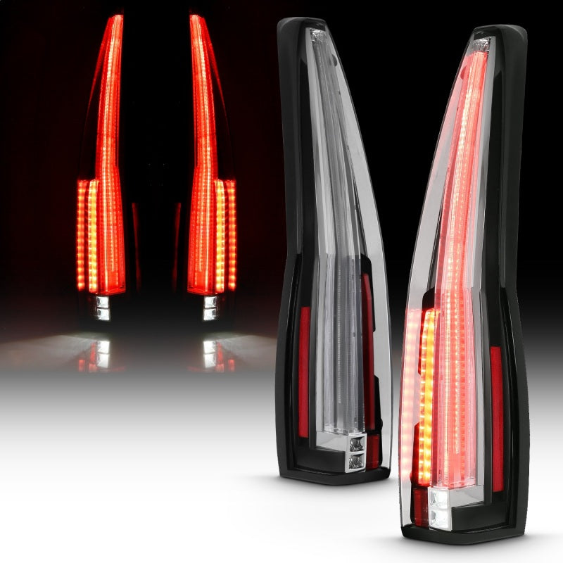 ANZO 2007-2014 Cadillac Escalade Led Taillights Red/Clear-Tail Lights-Deviate Dezigns (DV8DZ9)