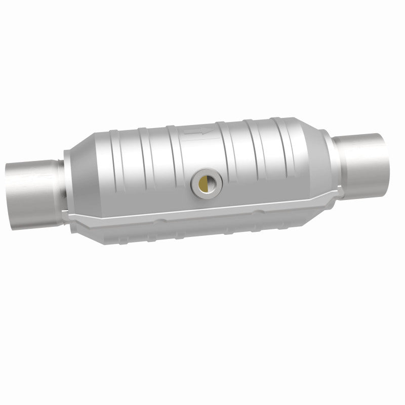 MagnaFlow Conv Univ 2.5in Inlet/Outlet Center/Center Round 11in Body L x 5.125in W x 15in Overall L-Catalytic Converter Universal-Deviate Dezigns (DV8DZ9)