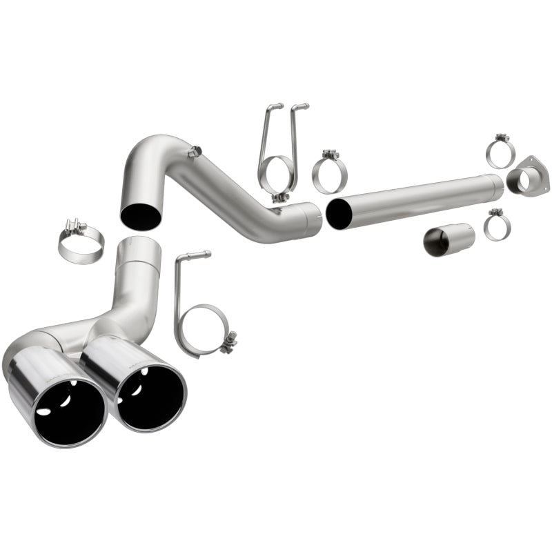 MagnaFlow 08-17 Ford F-250/F-350/F-450 4.6L/6.7 DPF-Back SS 4in Dual Single Passenger Side Rear Exit-DPF Back-Deviate Dezigns (DV8DZ9)