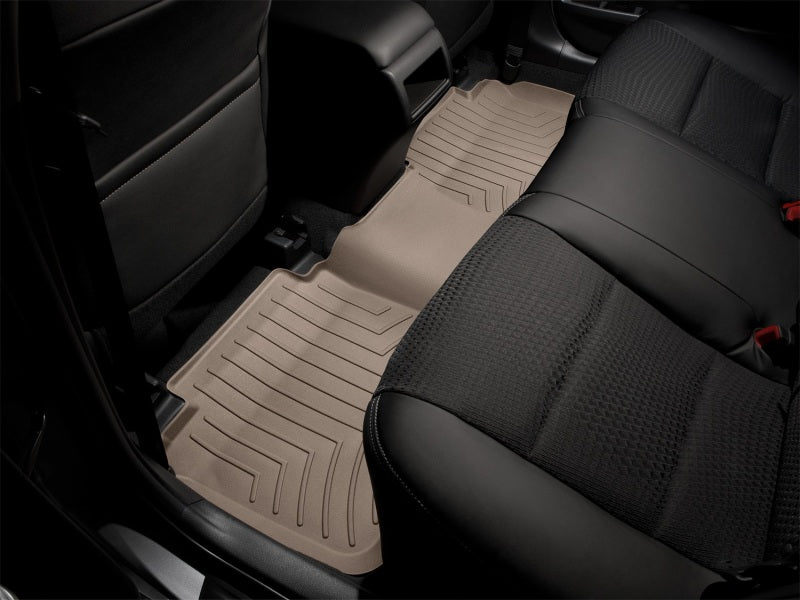 WeatherTech 2015+ Ford F-150 Supercab Rear FloorLiner - Tan w/ First Row Bucket Seats-Floor Mats - Rubber-Deviate Dezigns (DV8DZ9)