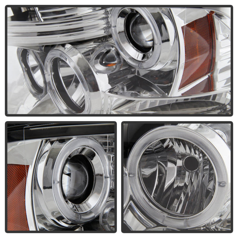 Spyder Dodge Ram 1500 09-14 10-14 Projector Headlights Halogen- LED Halo LED - Chrm PRO-YD-DR09-HL-C-Headlights-Deviate Dezigns (DV8DZ9)
