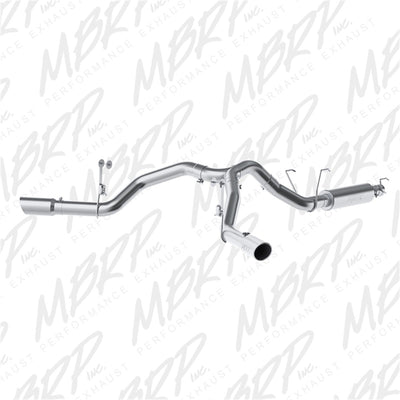 MBRP 14-16 Ram 2500 6.4L 4in AL Dual Side Split Outlet Cat Back Exhaust-Catback-Deviate Dezigns (DV8DZ9)