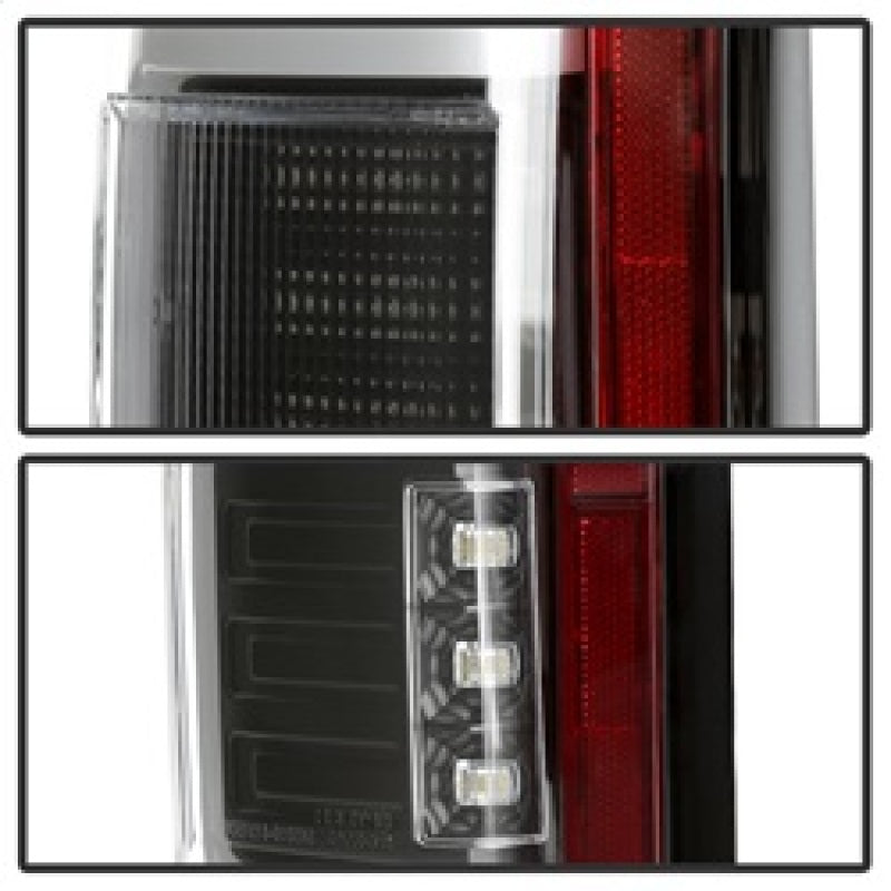 Spyder 15-18 Ford F-150 Light Bar LED Tail Lights (w/Blind Spot) - Black (ALT-YD-FF15015BS-LBLED-BK)-Tail Lights-Deviate Dezigns (DV8DZ9)