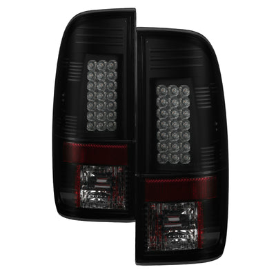 Spyder 08-16 Ford Super Duty LED Tail Lights Black Smoke ALT-YD-FS07-LED-BSM-Tail Lights-Deviate Dezigns (DV8DZ9)