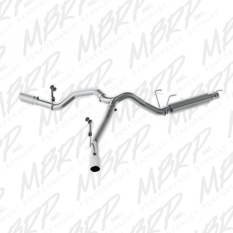 MBRP 14-16 Ram 2500/3500 6.4L 4in AL Single Side Dual Outlet Cat Back Exhaust-Catback-Deviate Dezigns (DV8DZ9)