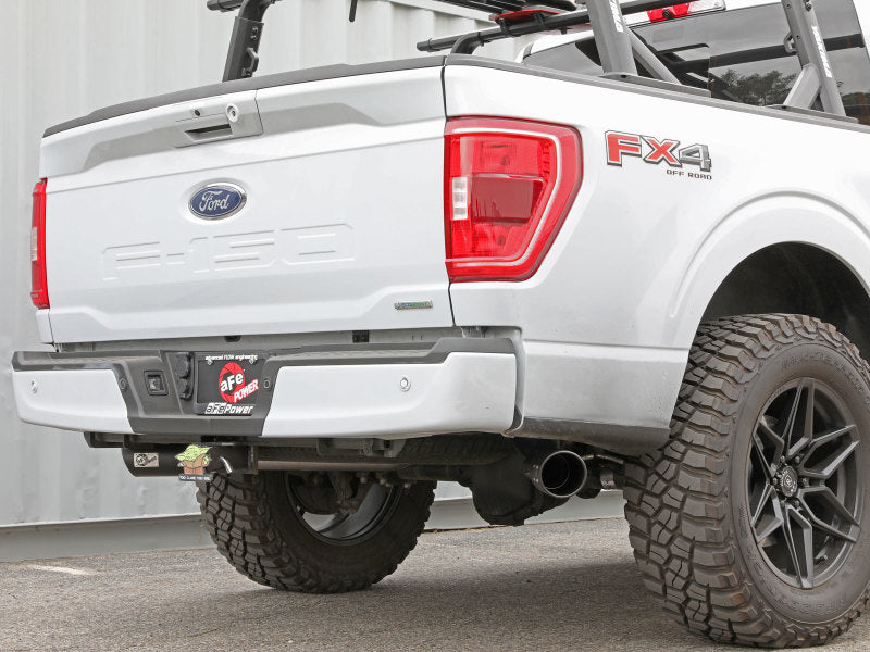 aFe Gemini XV 3in 304 SS Cat-Back Exhaust 2021 Ford F-150 V6 2.7L/3.5L (tt)/V8 5.0L w/ CO Black Tips-Catback-Deviate Dezigns (DV8DZ9)