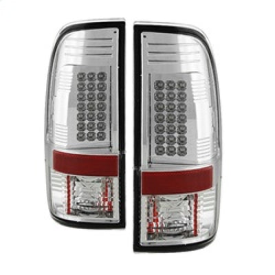 Spyder Ford Super Duty 08-15 LED Tail Lights Chrome ALT-YD-FS07-LED-C-Tail Lights-Deviate Dezigns (DV8DZ9)