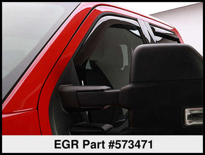 EGR 15+ Ford F150 Super Cab In-Channel Window Visors - Set of 4 (573471)-Wind Deflectors-Deviate Dezigns (DV8DZ9)