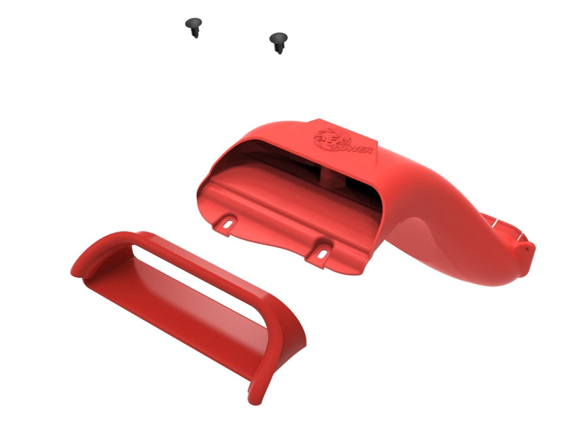 aFe Rapid Induction Dynamic Air Scoop 2021+ Ford F-150V6/V8 - Red-Air Intake Components-Deviate Dezigns (DV8DZ9)