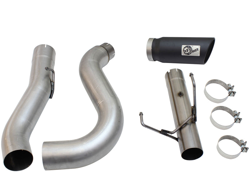 aFe MACHForce XP Exhaust Large Bore 5in DPF-Back SS 13-15 Dodge Trucks L6-6.7L (td) *Black Tip-DPF Back-Deviate Dezigns (DV8DZ9)