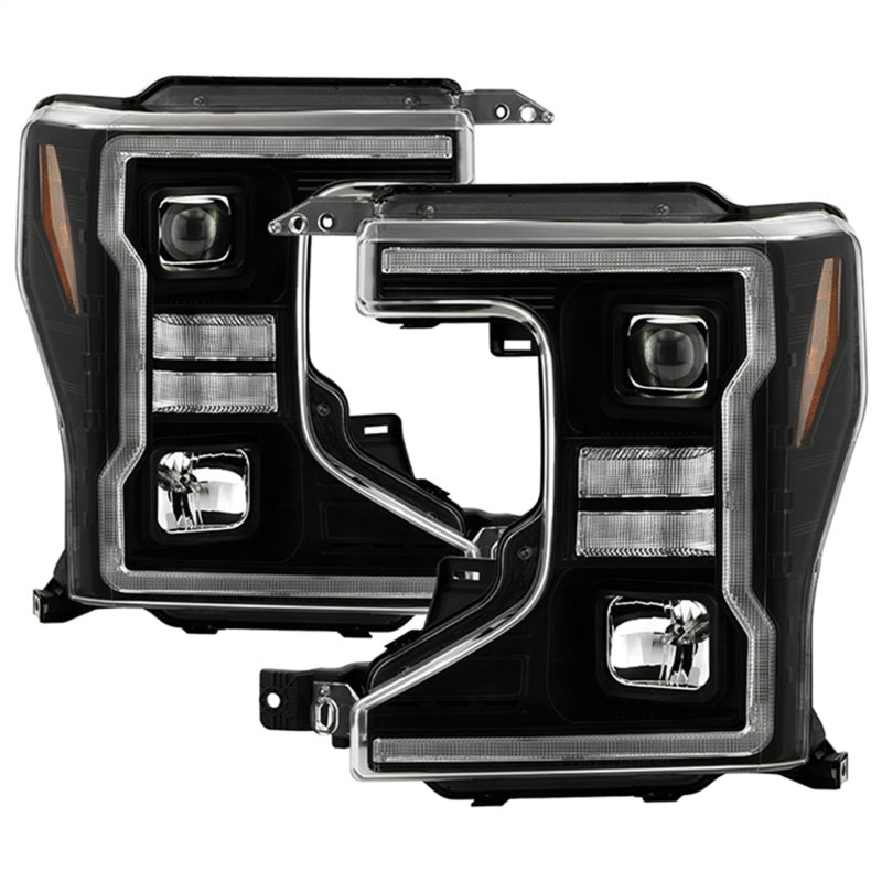 Spyder Signature 20-22 Ford F250/F350 (Halogen) Proj. Headlights - Black (PRO-YD-FS20HALSI-SEQ-BK)-Headlights-Deviate Dezigns (DV8DZ9)