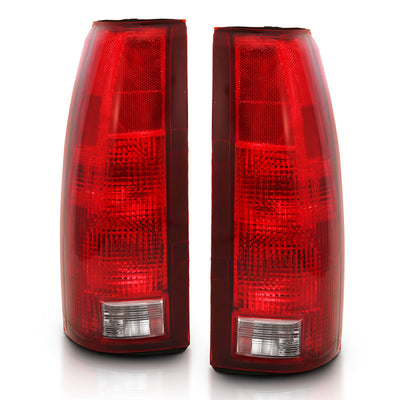 ANZO 1988-1999 Chevy C1500 Taillight Red/Clear Lens w/ Circuit Board(OE Replacement)-Tail Lights-Deviate Dezigns (DV8DZ9)