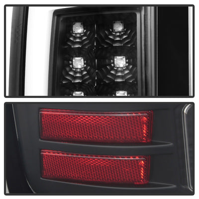 Spyder 07-13 GMC Sierra 1500 V2 Light Bar LED Tail Lights - Black (ALT-YD-GS07V2-LBLED-BK)-Tail Lights-Deviate Dezigns (DV8DZ9)