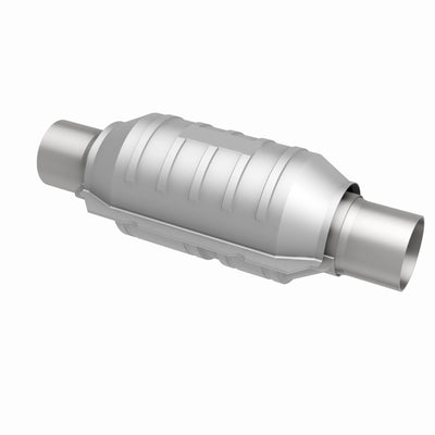 MagnaFlow Conv Univ 3in Inlet/Outlet Center/Center Round 9in Body L x 5.125in W x 13in Overall L-Catalytic Converter Universal-Deviate Dezigns (DV8DZ9)