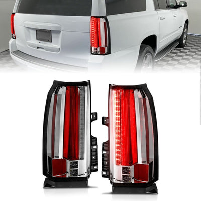 ANZO 2015-2017 Chevrolet Suburban/Tahoe LED Taillights Chrome-Tail Lights-Deviate Dezigns (DV8DZ9)