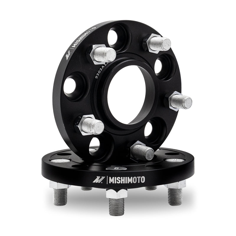 Mishimoto Wheel Spacers - 5x114.3 - 60.1 - 25 - M12 - Black-Wheel Spacers & Adapters-Deviate Dezigns (DV8DZ9)